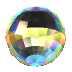 a rotating gif of a transparent rainbow ball